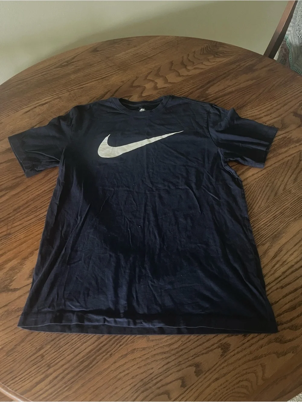 Nike Navy Short Sleeve Tee with White Swoosh